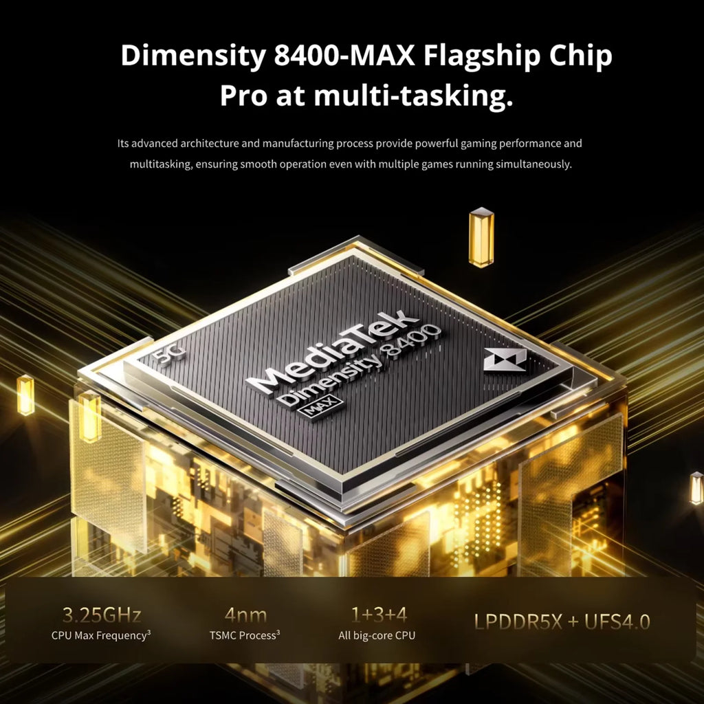 Versión EU del teléfono inteligente realme GT 7T 5G con Dimensity 8400-MAX, pantalla de 6.8 pulgadas y 120Hz, batería de 7000mAh con carga SUPERVOOC de 120W, cámara de 50MP