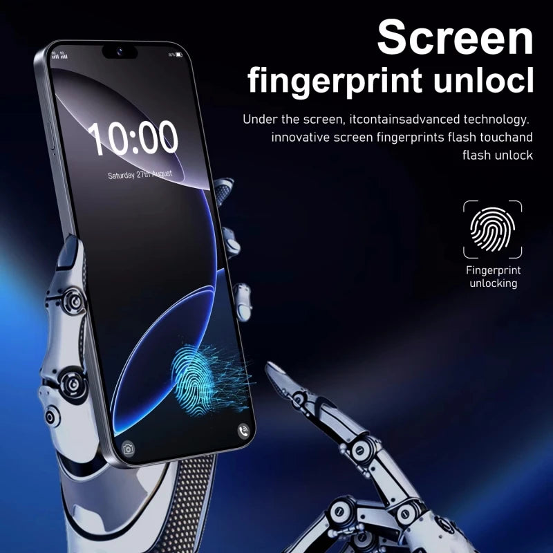 2025 nueva alta calidad para i16 Pro Max 7,3 pulgadas LCD Smartphone pantalla táctil AMOLED Panel de visualización teléfono móvil dinámico
