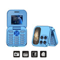 SERVO i17 Mini teléfono móvil plegable, celular con tapa, GSM, 2 tarjetas SIM, Dial de velocidad, Voz Mágica, regalos para niños