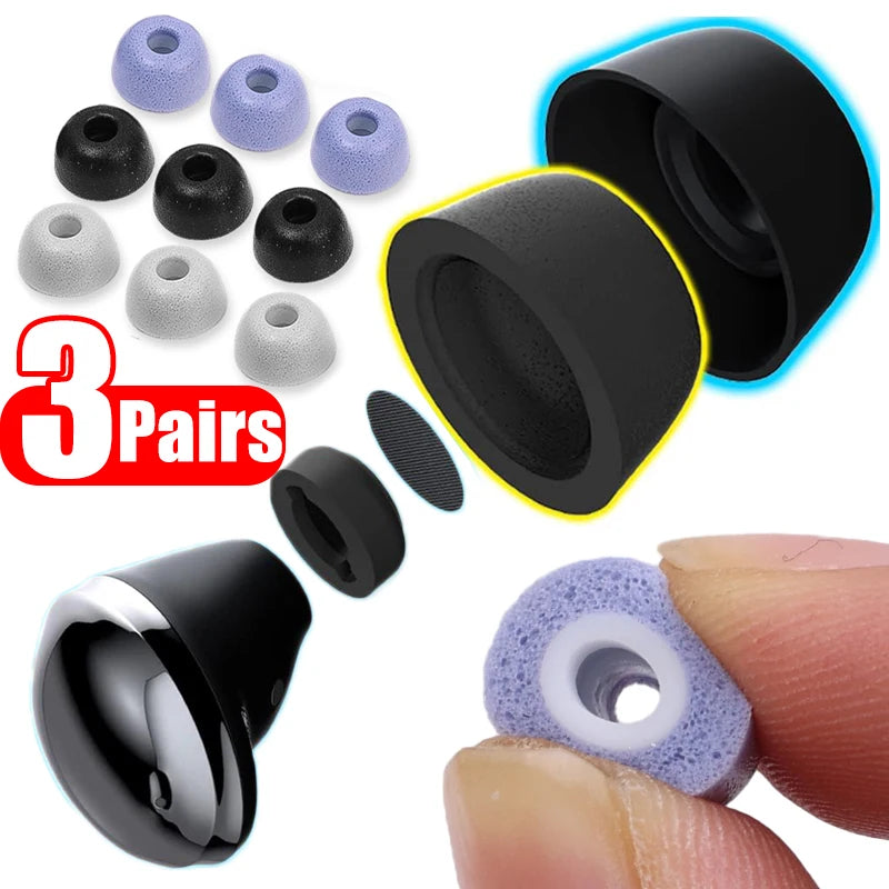 Almohadillas para los oídos Samsung Galaxy Buds 2 Pro, puntas de espuma viscoelástica, repuesto antideslizante, tapones para los oídos, tapas, accesorios L