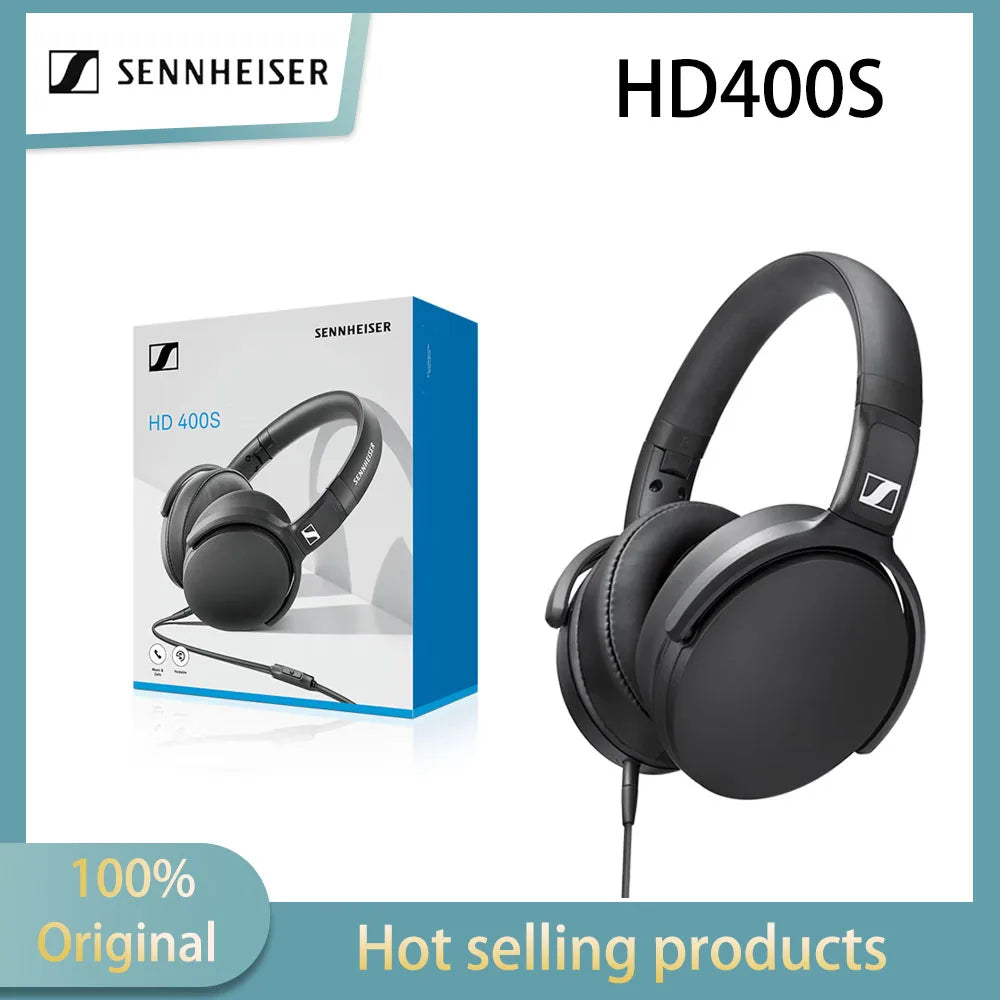 Auriculares Sennheiser HD400S con Cable y Micrófono, Reducción de Ruido de Bajos, Auriculares Cerrados para Esports y Juegos