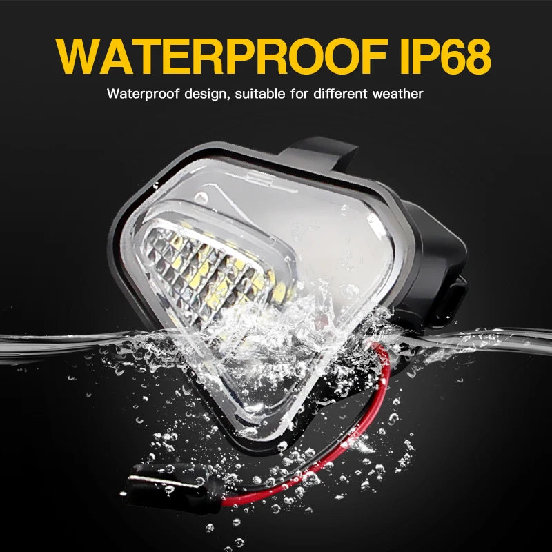 2 uds luz LED para cucharadas debajo de la luz del espejo lateral para VW Scirocco Passat CC 2009 2010 2011 2012 2013 2014 2015 2016 2017 2018 2019