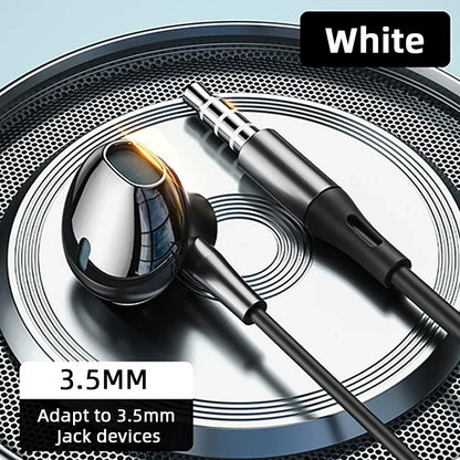 Auriculares USB tipo C HiFi bajo estéreo Control de volumen micrófono 3,5mm auriculares con cable para Galaxy S24 S23 S22 S21 Ultra iPhone 15 Pro Max