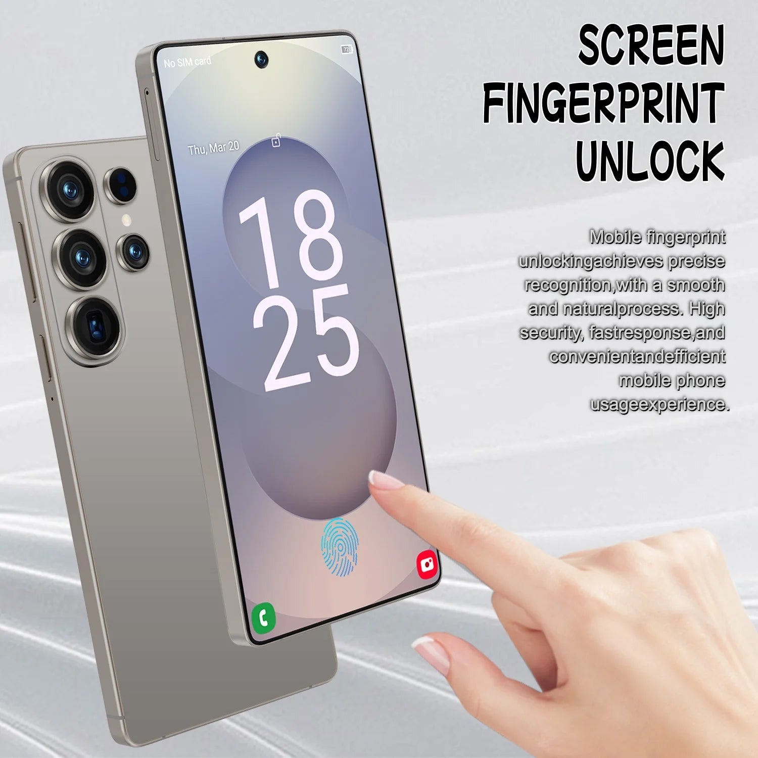 SURGAZE ﻿   Nuevo teléfono inteligente S27 Pro de 6.6 pulgadas, inteligente, 4G 5G, doble tarjeta, doble modo de espera, sistema Android, 12GB+512GB, versión global