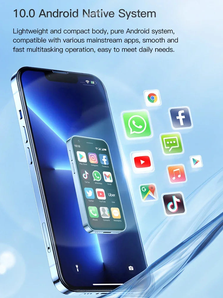 SOYES XS16-Mini teléfono inteligente, Smartphone con 3GB de RAM, 64 ROM, 4G, LTE, Android 10,0, cuatro núcleos, 2000mAh, tipo C, Dual SIM, modo de espera, 3,0