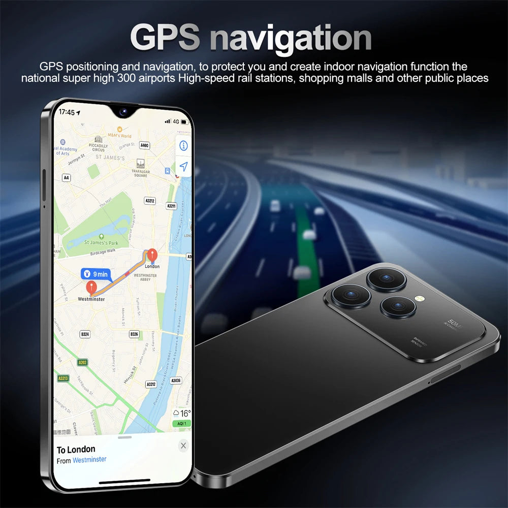 Caliente i17 Pro Max teléfonos móviles 2026 nuevo Original 7.0HD 5G tarjeta Dual modo de reposo teléfono inteligente 8000mAh Android 15 teléfonos móviles