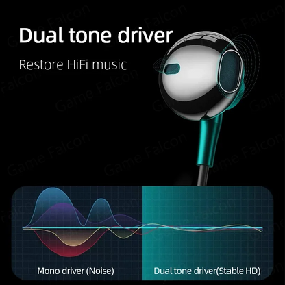 Auriculares USB tipo C HiFi bajo estéreo Control de volumen micrófono 3,5mm auriculares con cable para Galaxy S24 S23 S22 S21 Ultra iPhone 15 Pro Max