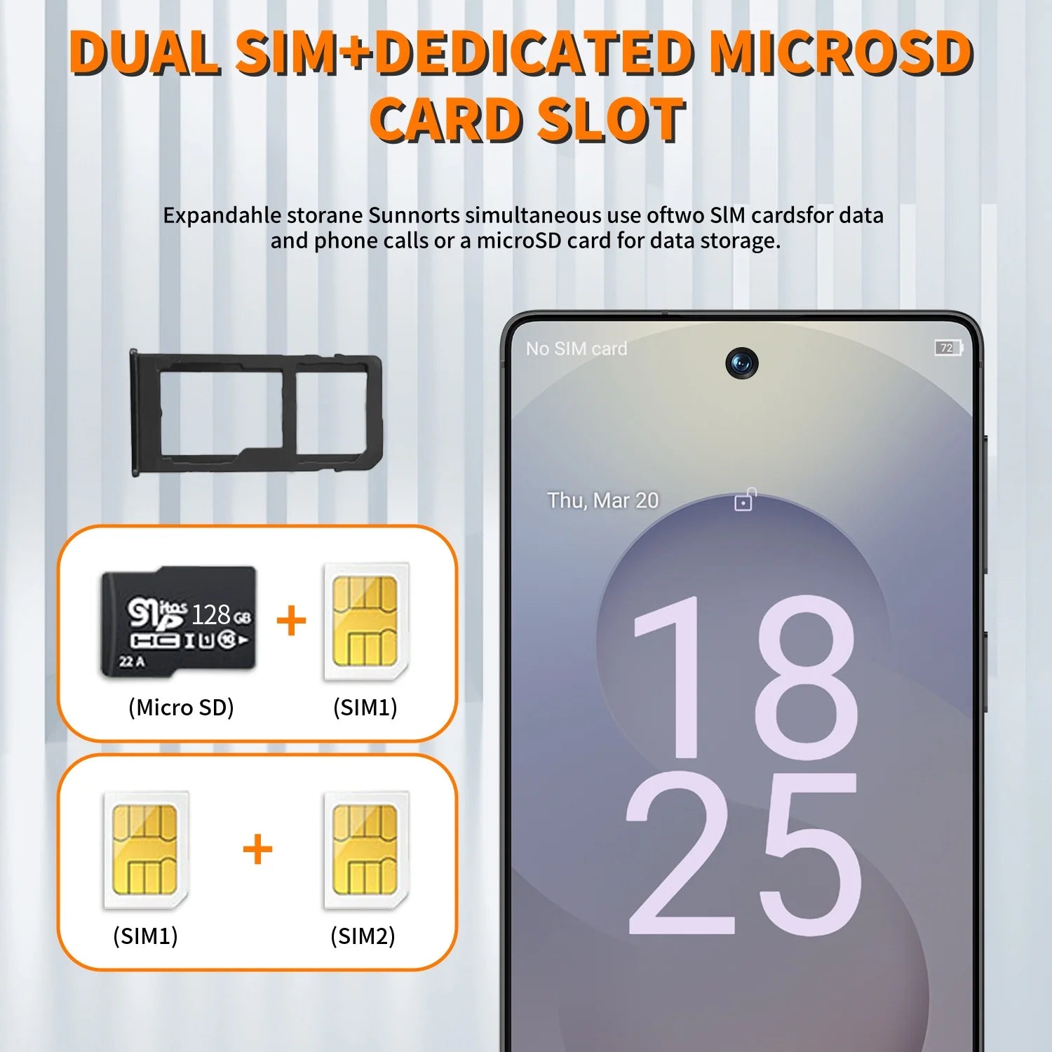 Teléfono inteligente SURGAZE S26 Pro, 4G 5G, doble tarjeta SIM, doble modo de espera, sistema Android, 12GB+512GB, versión global, batería de 6000mAh