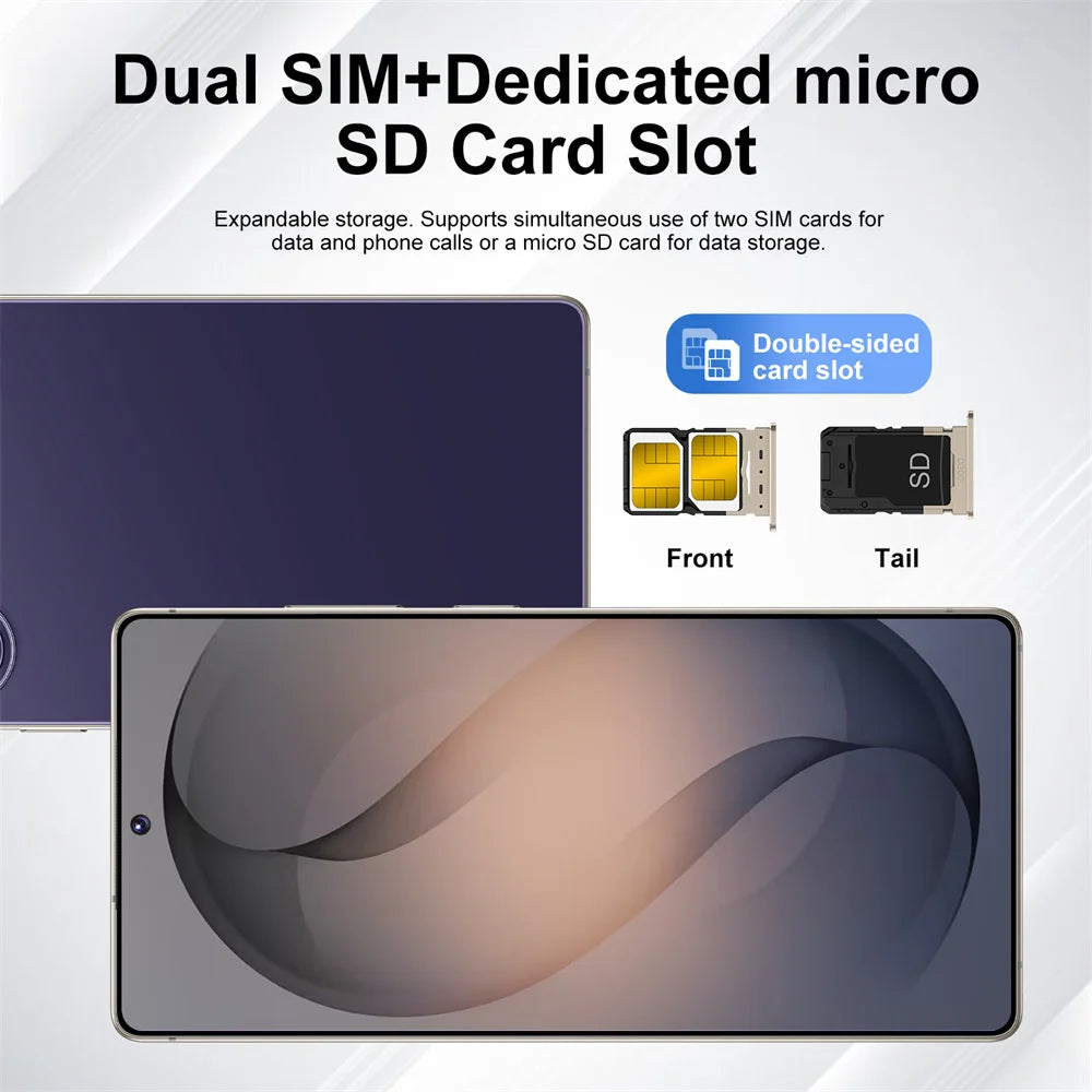 Nuevos Teléfonos Móviles S26 Ultra Smartphone Android 5G 7.3HD, 22G+2TB, 7800mAh, Desbloqueado, Doble SIM, Wifi, Versión Global