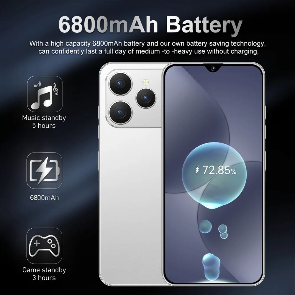 Nuevo Teléfono Inteligente i17 Pro Max Original 2026, Versión Global de 7.0 Pulgadas, 5G, Doble SIM, 6800mAh, Android 15