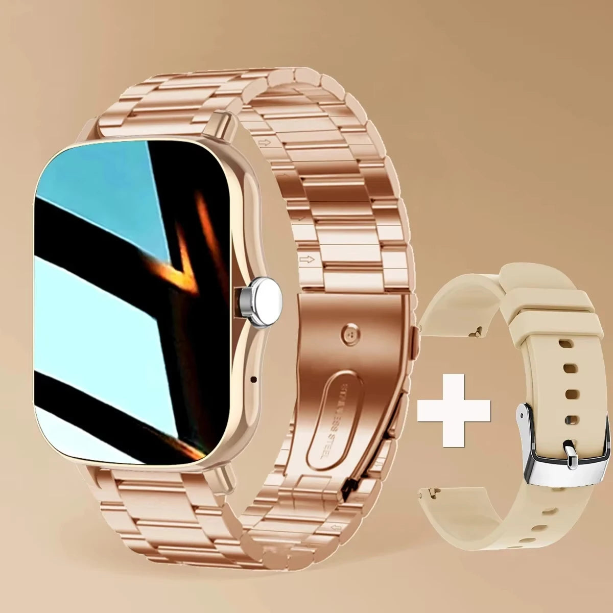 LAXASFIT 2025 nuevo reloj inteligente para hombres y mujeres regalo pantalla completamente táctil reloj deportivo Fitness Bluetooth llamada reloj inteligente Digital