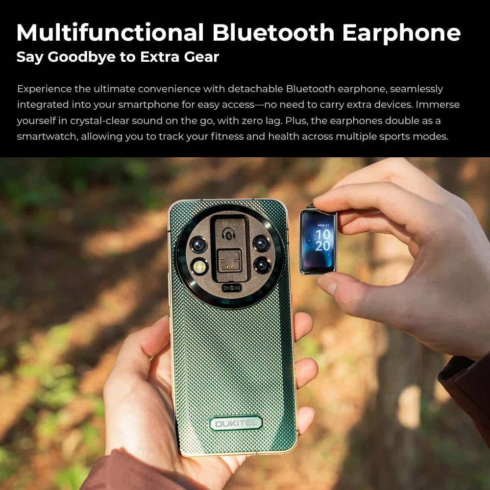 OUKITEL WP200 Pro 72(24+48)GB+1TB Smartphone resistente 5G 6,7 ''120Hz 108MP+32MP 8800mAh 45W Android 15 AI NFC teléfono móvil