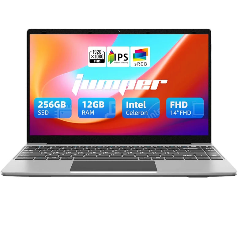 Computadora Portátil de 14 Pulgadas con Windows 10, EZbook S5, 12 GB de RAM LPDDR4, 256 GB de ROM SSD, Pantalla FHD de 1080p, CPU J4105 con Procesador Celeron de 4 Núcleos