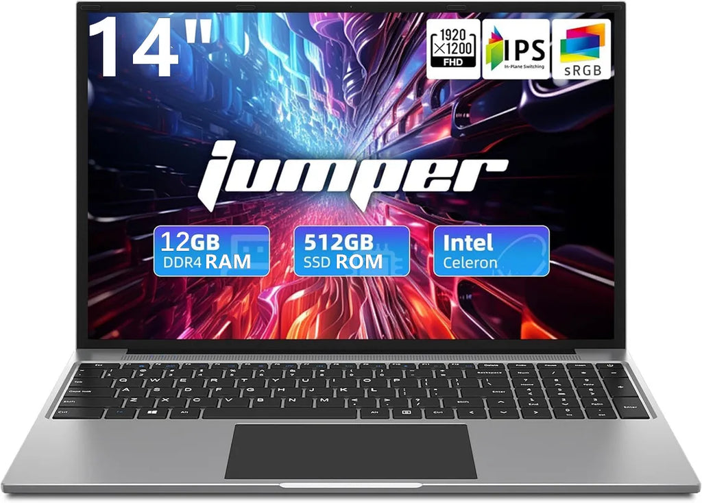 Computadora Portátil de 14 Pulgadas con Windows 10, EZbook S5, 12 GB de RAM LPDDR4, 256 GB de ROM SSD, Pantalla FHD de 1080p, CPU J4105 con Procesador Celeron de 4 Núcleos