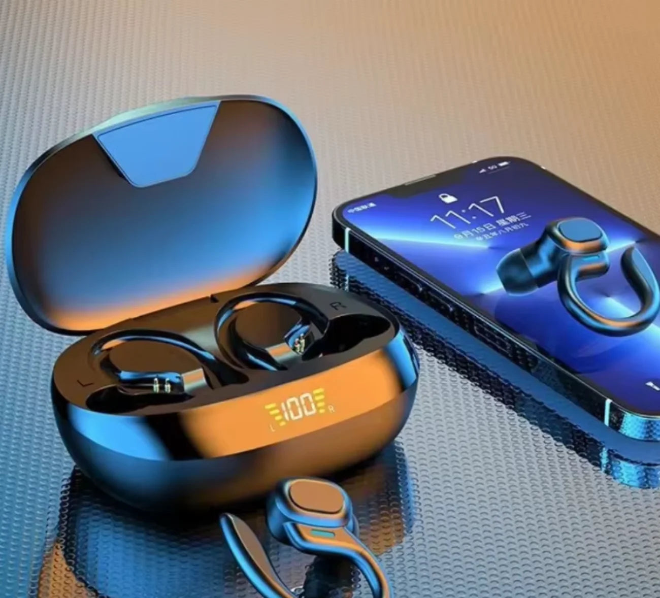 Auriculares deportivos inalámbricos SP16 Series BT con gancho para la oreja, auriculares internos para correr, para fitness y estilo de vida activo.