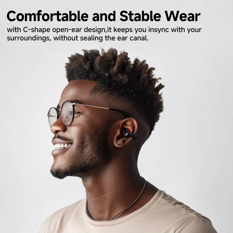 QCY Crossky C30 auriculares con Clip para la oreja Bluetooth 5,4 TWS auriculares deportivos inalámbricos Clip para la oreja abierto 25H batería IPX4 auriculares impermeables