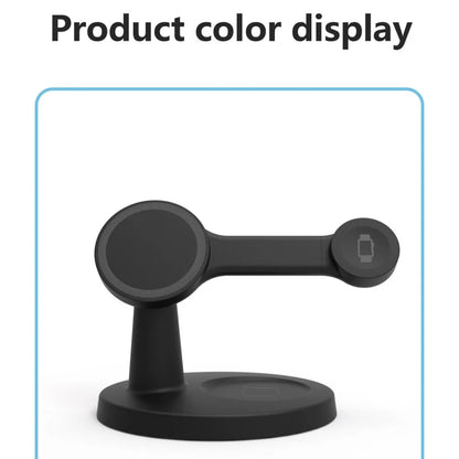 El Soporte de Carga Inalámbrico Tres en Uno para Teléfonos Móviles y Auriculares Ofrece Carga Rápida de 15W y Es Compatible con Relojes IOS