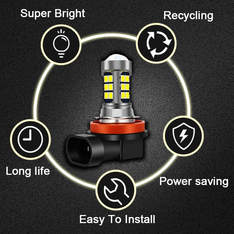 2 uds lámpara LED accesorios de luz antiniebla delantera de coche para HONDA Pilot 2006 2007 2008 2009 2010 2011 2012 2013 2014 2015 2016 2017-2019