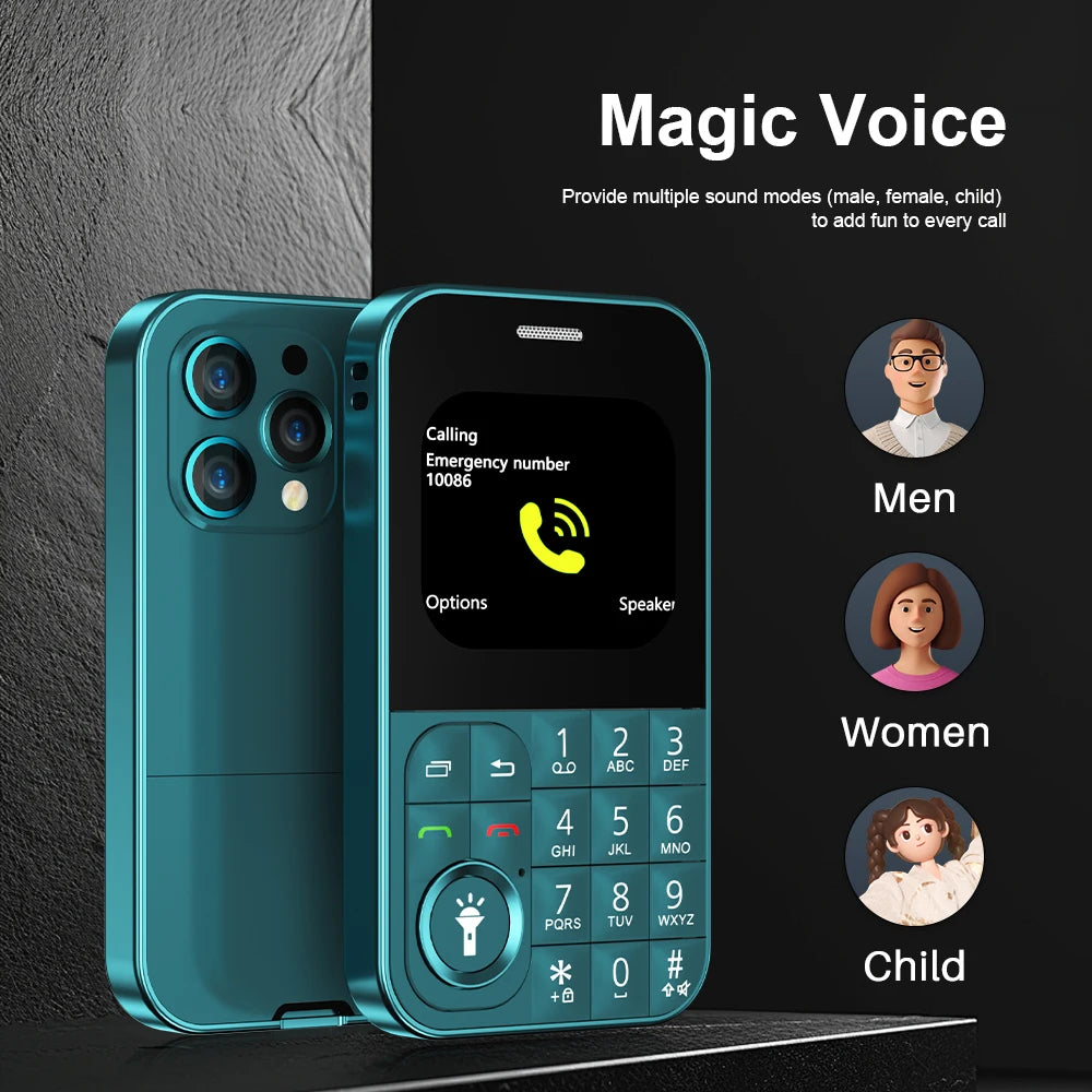 SERVO V9 pequeño teléfono móvil 2,01 pulgadas 2 tarjetas SIM voz mágica Radio FM antorcha velocidad Dial 2G GSM Mini teclado teléfono móvil MP3 MP4