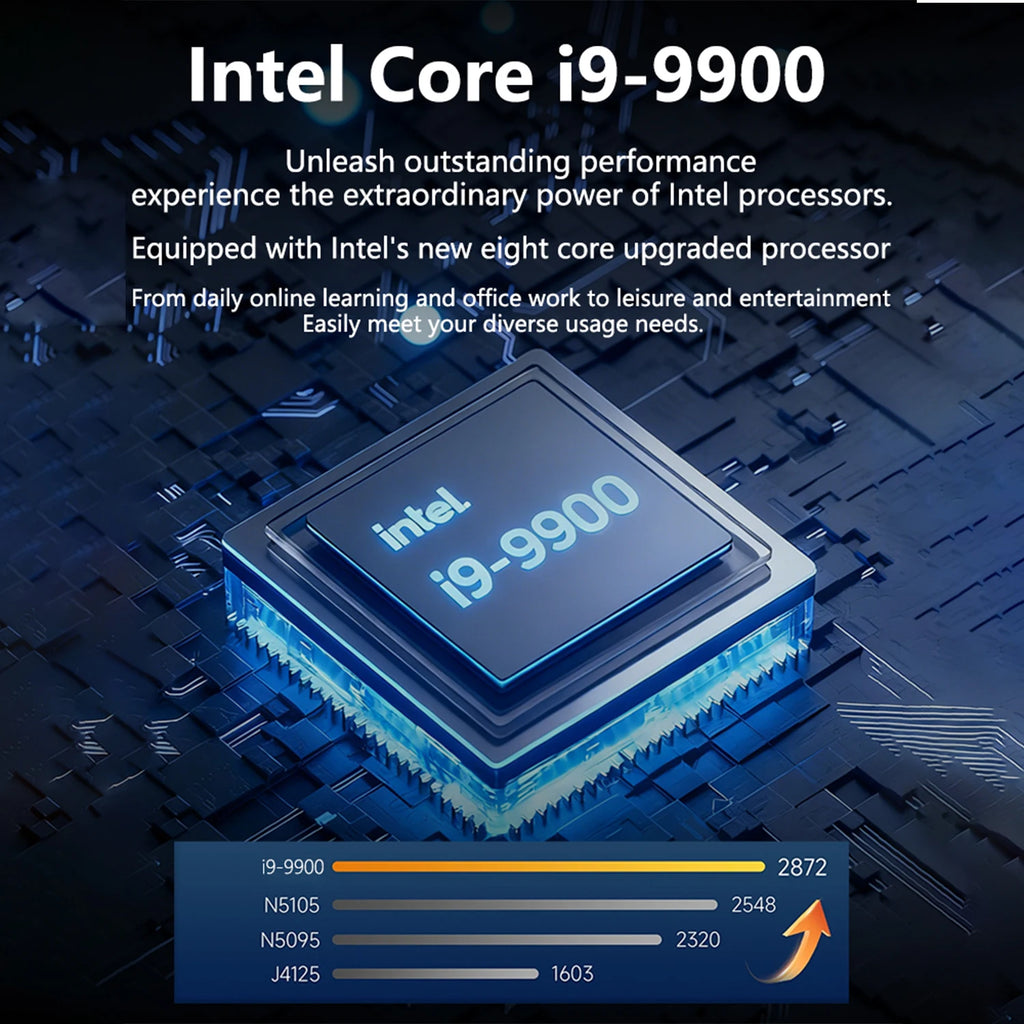 LENO 15,6 "portátil Intel Core i9 9900 32GB 2TB Windows11 ordenador para juegos PC Gamer 5000mAh Oficina Ultra delgado Notebook 1920*1080 HD