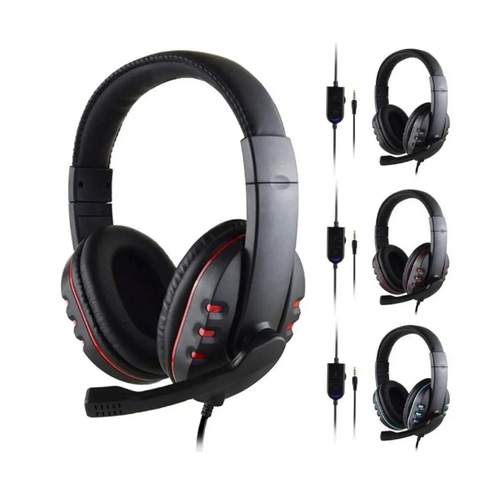 Auriculares con cable de 3,5mm para videojuegos, auriculares con micrófono para música, PS4, Play Station 4, juegos, PC, Chat, ordenador