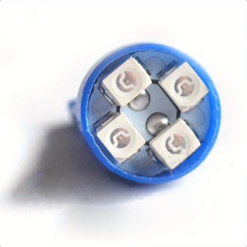 10 Uds luz de coche T10 4SMD 1210 LED cuña tablero calibre cluster bombilla hielo azul blanco verde rojo luz LED luz de lectura de coche