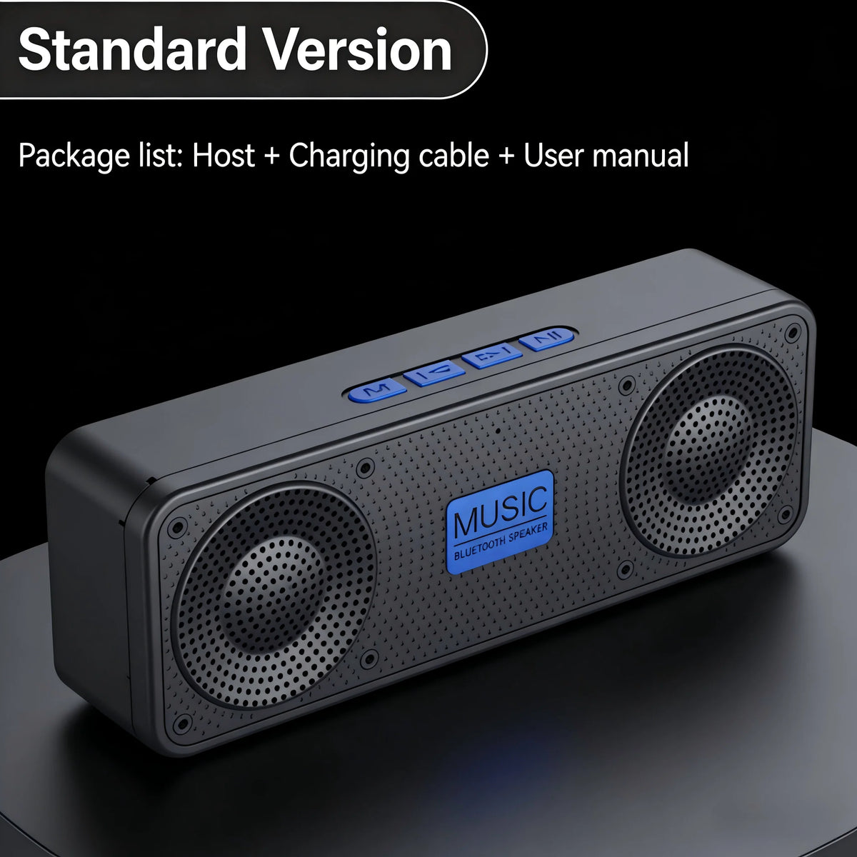 Altavoz Bluetooth S18 con Subwoofer, Radio FM, Batería de 20 Horas, Resistente al Agua, Estéreo para Teléfono/PC, para Exteriores