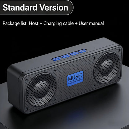 Altavoz Bluetooth S18 con Subwoofer, Radio FM, Batería de 20 Horas, Resistente al Agua, Estéreo para Teléfono/PC, para Exteriores