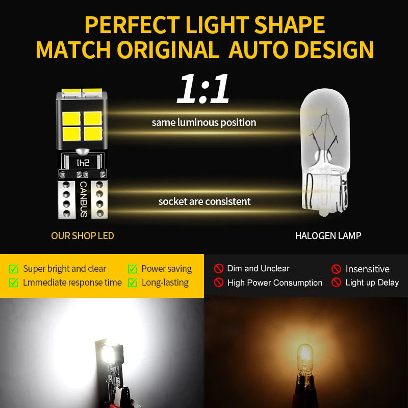 2 uds luz LED de matrícula W5W T10 CANbus para Peugeot 208 1 2 accesorios 2012 2013 2014 2015 2016 2017 2018 2019 2020 2021