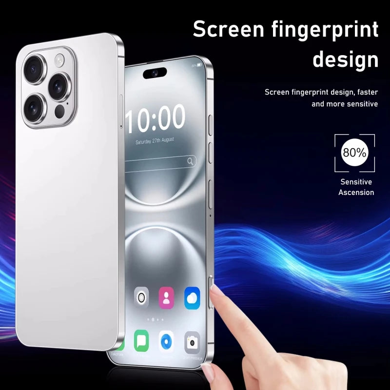 2025 nueva alta calidad para i16 Pro Max 7,3 pulgadas LCD Smartphone pantalla táctil AMOLED Panel de visualización teléfono móvil dinámico