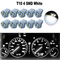 10 Uds luz de coche T10 4SMD 1210 LED cuña tablero calibre cluster bombilla hielo azul blanco verde rojo luz LED luz de lectura de coche