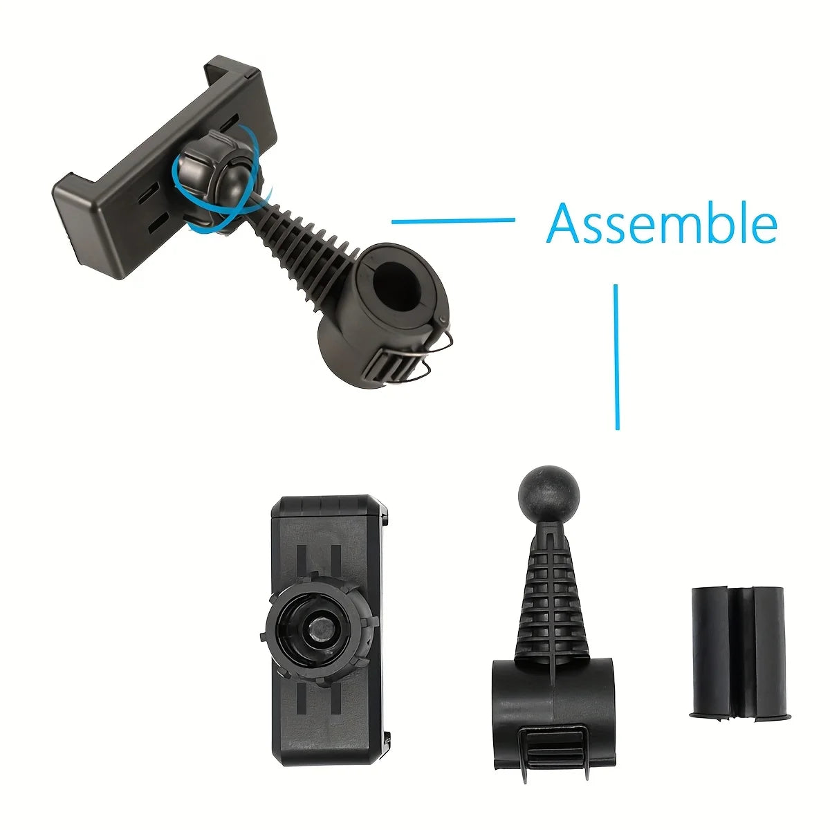 1 accesorio universal para teléfono y trípode, 360 °   Soporte Giratorio para Teléfono de Bicicleta y Motocicleta, Apto para Accesorios de Smartphone