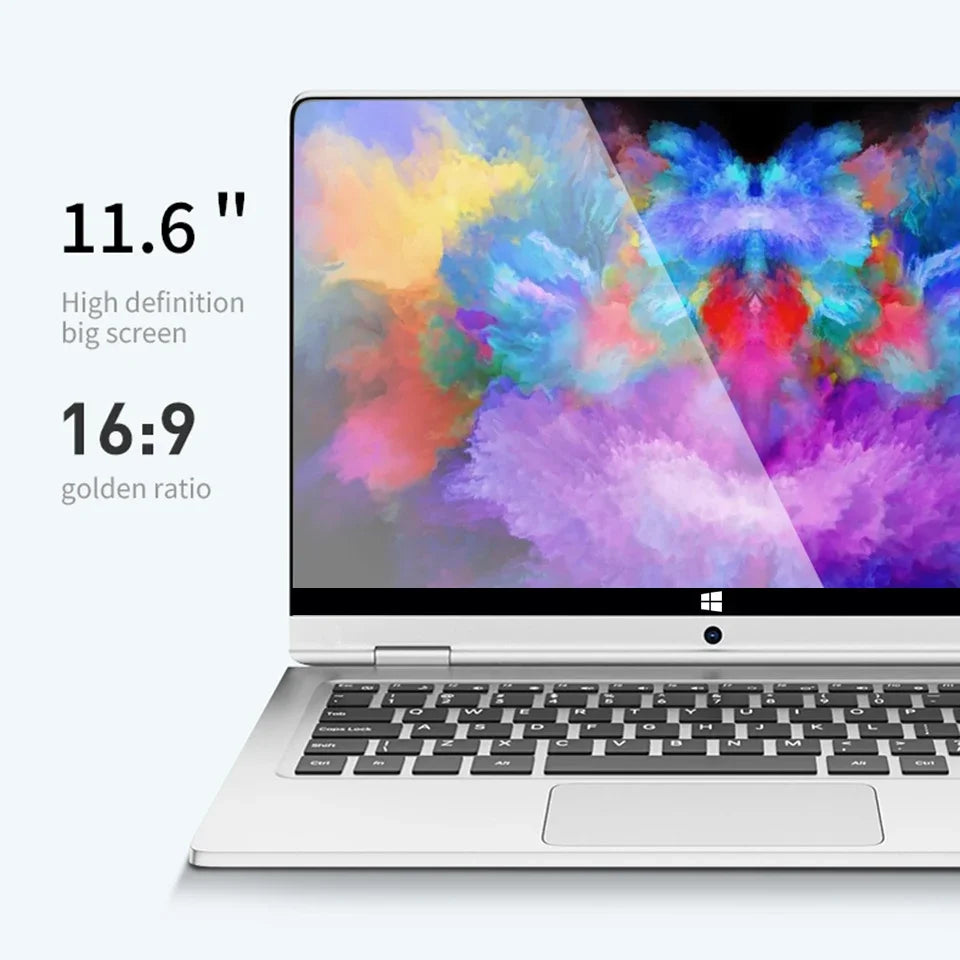 Miniordenador portátil 2 en 1 con pantalla táctil de 11.6 pulgadas, Intel N4020, 8GB, 512GB, Windows 11 Pro, Office, tableta para aprendizaje, portátil.