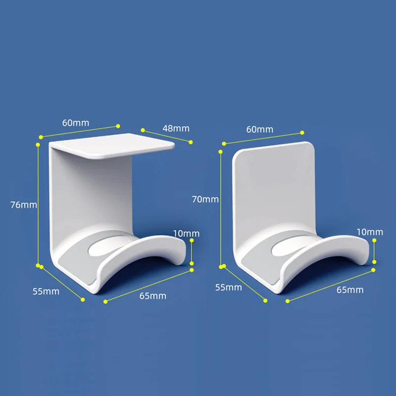 Soporte para auriculares, colgador de montaje en pared debajo del escritorio, soporte para estante de auriculares sin perforar, soporte de exhibición para auriculares