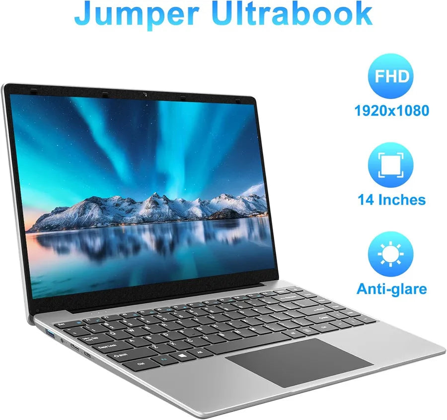 Computadora Portátil de 14 Pulgadas con Windows 10, EZbook S5, 12 GB de RAM LPDDR4, 256 GB de ROM SSD, Pantalla FHD de 1080p, CPU J4105 con Procesador Celeron de 4 Núcleos