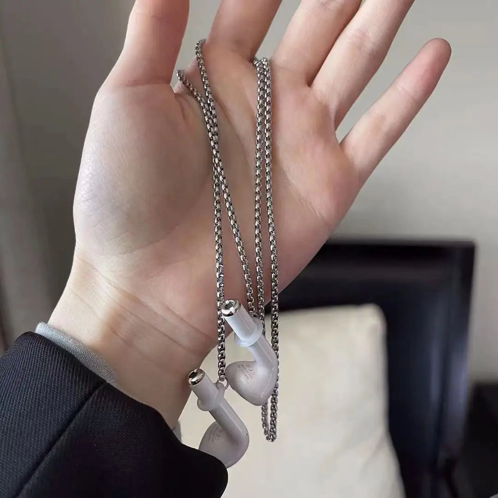 Cadena de auriculares antipérdida para AirPods, cadenas de auriculares a la moda, correa para auriculares inalámbricos para mujer, accesorios para collar de retención
