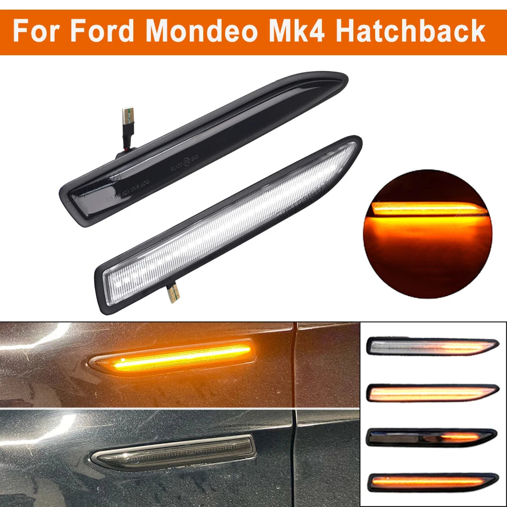 Luz intermitente LED secuencial dinámica intermitente lateral para Ford Mondeo Mk4 Hatchback Saloon Estate (BA7) 2007-2015