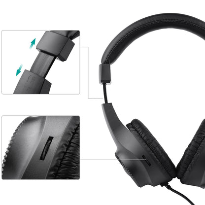 Auriculares con Monitor estéreo y cable, cascos sobre la oreja con controlador de 50mm, enchufe de 6,5mm para amplificador de guitarra, mezclador de Audio de Piano eléctrico