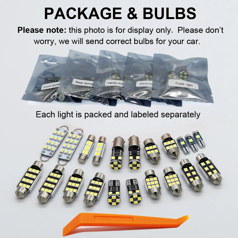 ZITWO 10 Uds sin Error Canbus para Peugeot 407 SW Coupe 2004 2005 2006 2007 2008 2009 2010 Kit de luces LED para maletero de lectura de mapas interiores