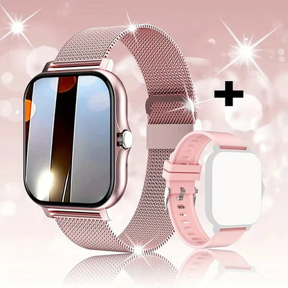LAXASFIT 2025 nuevo reloj inteligente para hombres y mujeres regalo pantalla completamente táctil reloj deportivo Fitness Bluetooth llamada reloj inteligente Digital