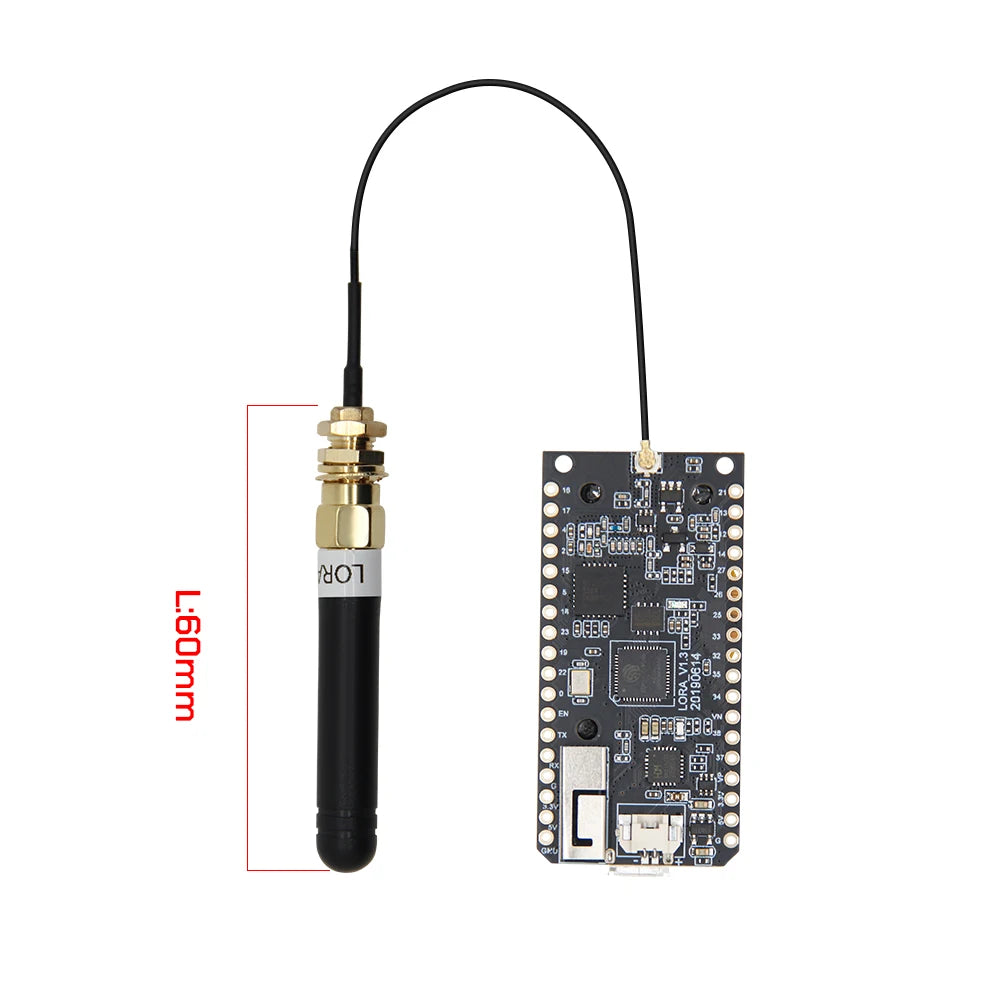 LILYGO® LoRa32 V1.3 ESP32 LoRa Placa de desarrollo SX1276 868/915Mhz WIFI Bluetooth módulo inalámbrico 0,96 pulgadas pantalla OLED Arduino
