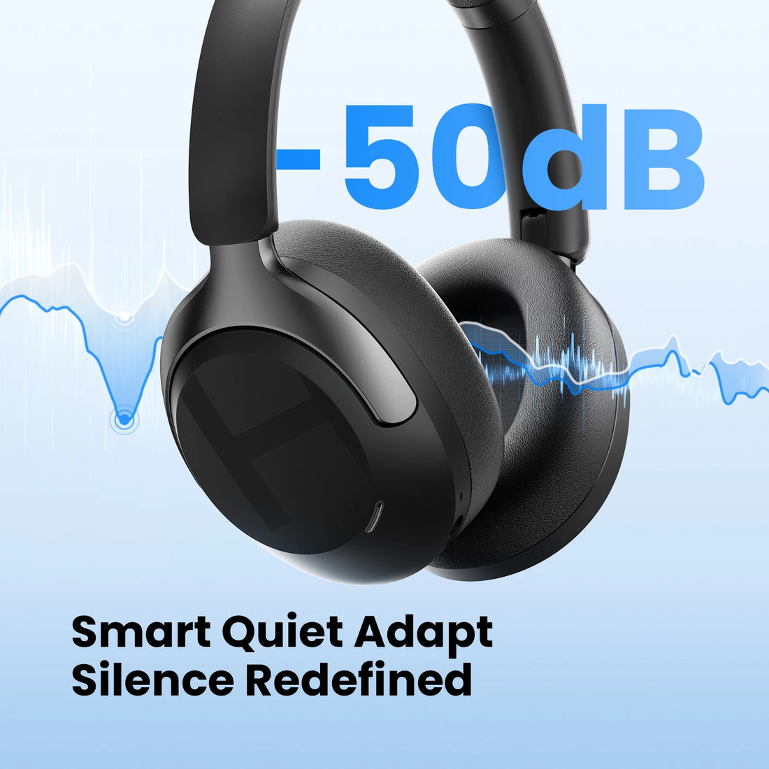 Auriculares Inalámbricos HAYLOU S40 ANC con Cancelación de Ruido de 50dB, Audio Espacial 3D de Alta Resolución, con LDAC Bluetooth 6.0, Auriculares Over-Ear