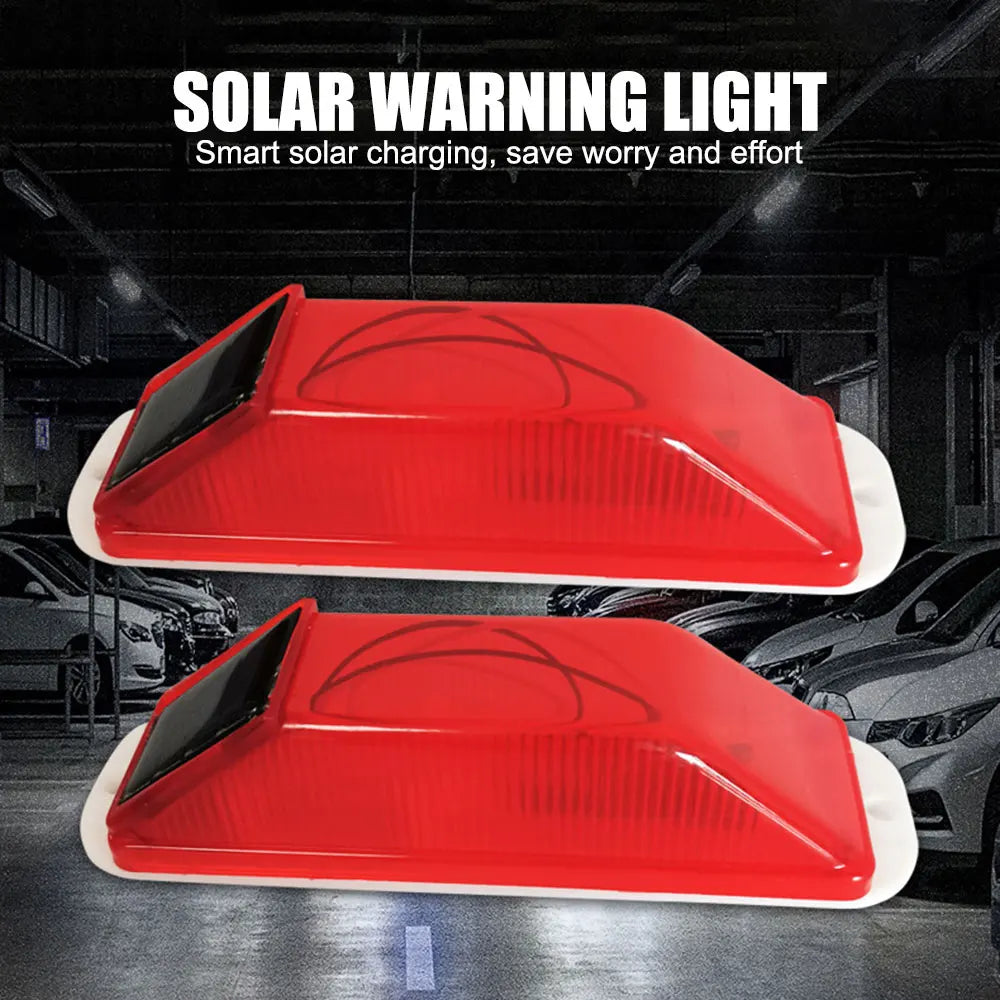 Luz solar de advertencia para coche, valla de barandilla roja y amarilla, luz estroboscópica nocturna reflectante, luz de contorno solar