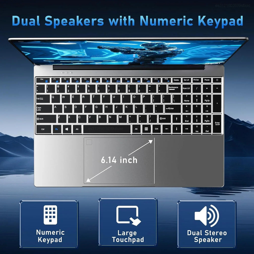 LENO HOT Ultra Slim Portátil de 15.6 Pulgadas con Windows 11, Intel Core i9 9900, 32GB, 1TB/2TB, 1920*1080 HD, para Juegos y Oficina
