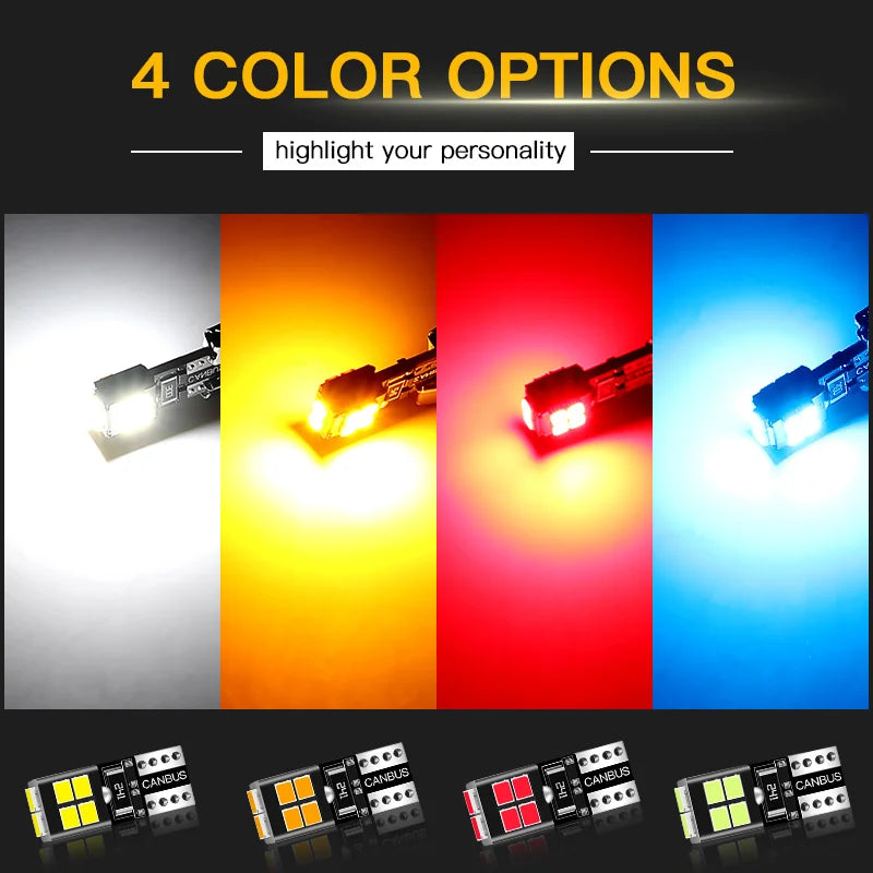 2 uds luz LED de matrícula W5W T10 CANbus para Peugeot 208 1 2 accesorios 2012 2013 2014 2015 2016 2017 2018 2019 2020 2021