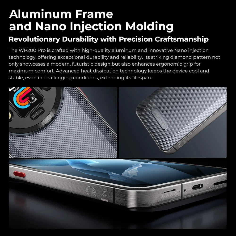 OUKITEL WP200 Pro 72(24+48)GB+1TB Smartphone resistente 5G 6,7 ''120Hz 108MP+32MP 8800mAh 45W Android 15 AI NFC teléfono móvil