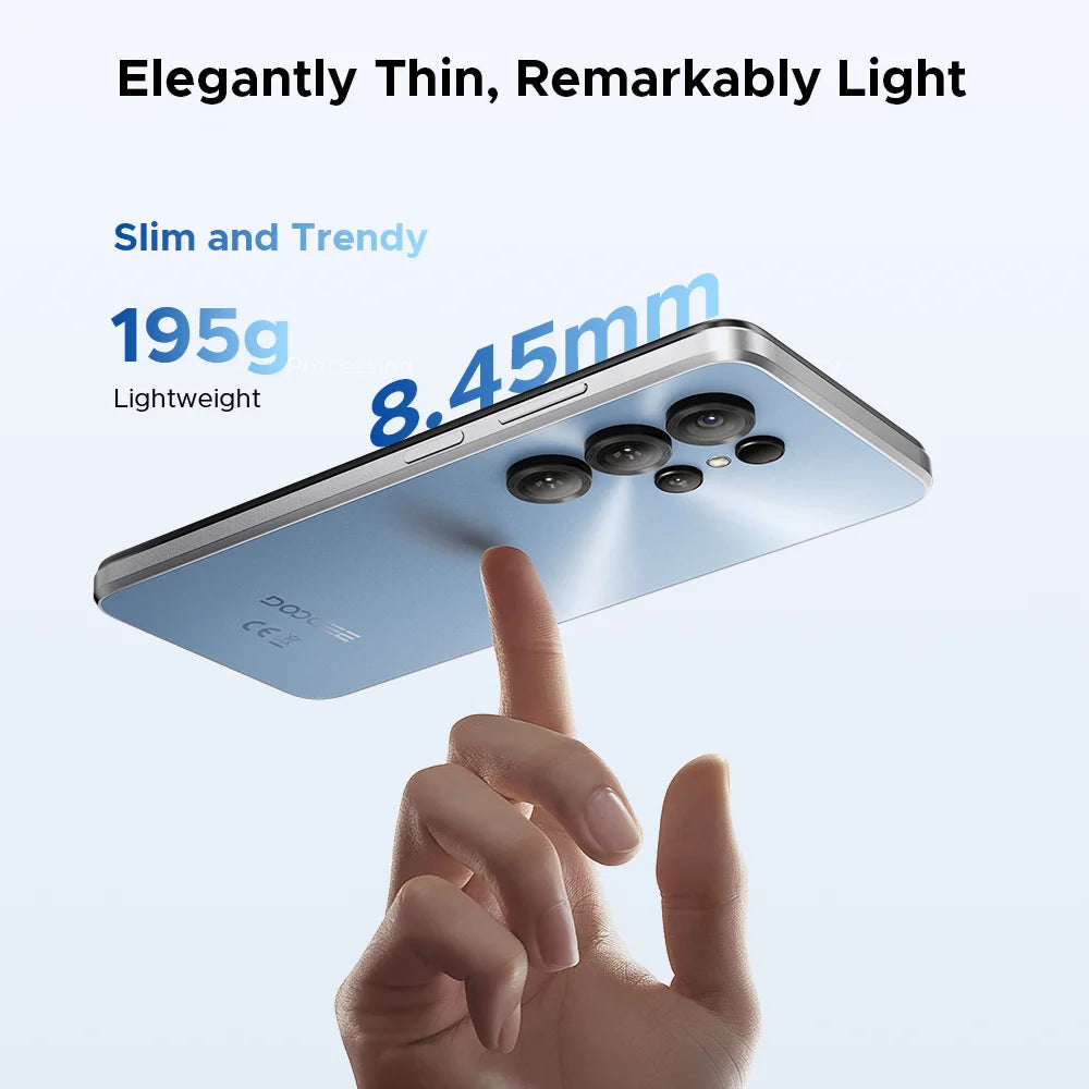 Teléfono Móvil DOOGEE Note56 X PRO, Cuerpo Delgado de 8.45mm, Batería de 6150mAh, Asistente de IA Gemini, Widevine L1, Android 16, Smartphone con NFC