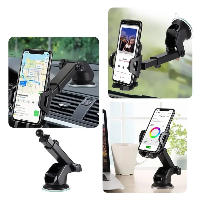 Universal Car Phone Holder: Secure Dashboard Mount for iPhone, Samsung, and More - Perfect for Hands-Free Navigation