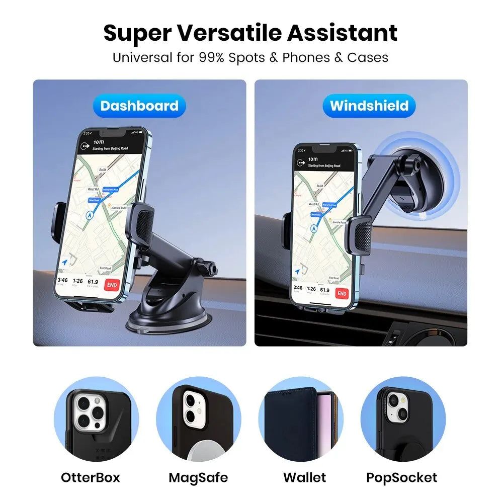 TOPK Soporte para teléfono de automóvil para iPhone [Succión potente] Soporte para teléfono para salpicadero de automóvil Accesorios para automóvil para teléfono inteligente