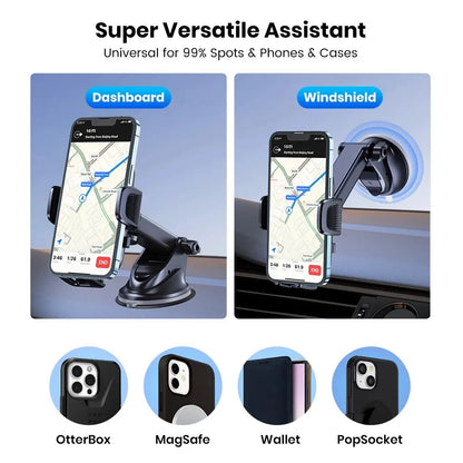 TOPK Soporte para teléfono de automóvil para iPhone [Succión potente] Soporte para teléfono para salpicadero de automóvil Accesorios para automóvil para teléfono inteligente